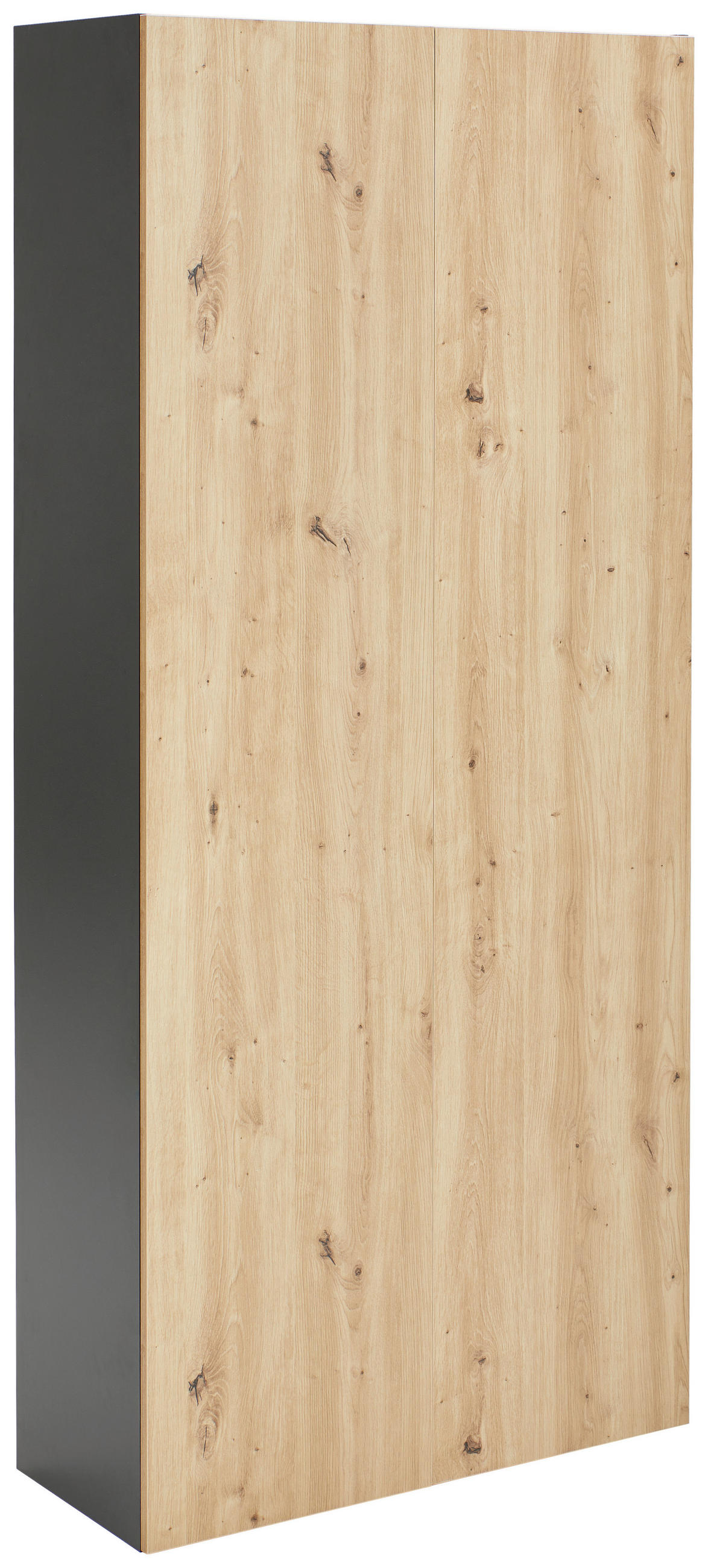 GARDEROBENSCHRANK 80/180/34 cm  - Anthrazit/Eiche Artisan, Design, Holzwerkstoff (80/180/34cm) - Hom`in