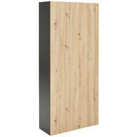 GARDEROBENSCHRANK 80/180/34 cm  - Anthrazit/Eiche Artisan, Design, Holzwerkstoff (80/180/34cm) - Hom`in