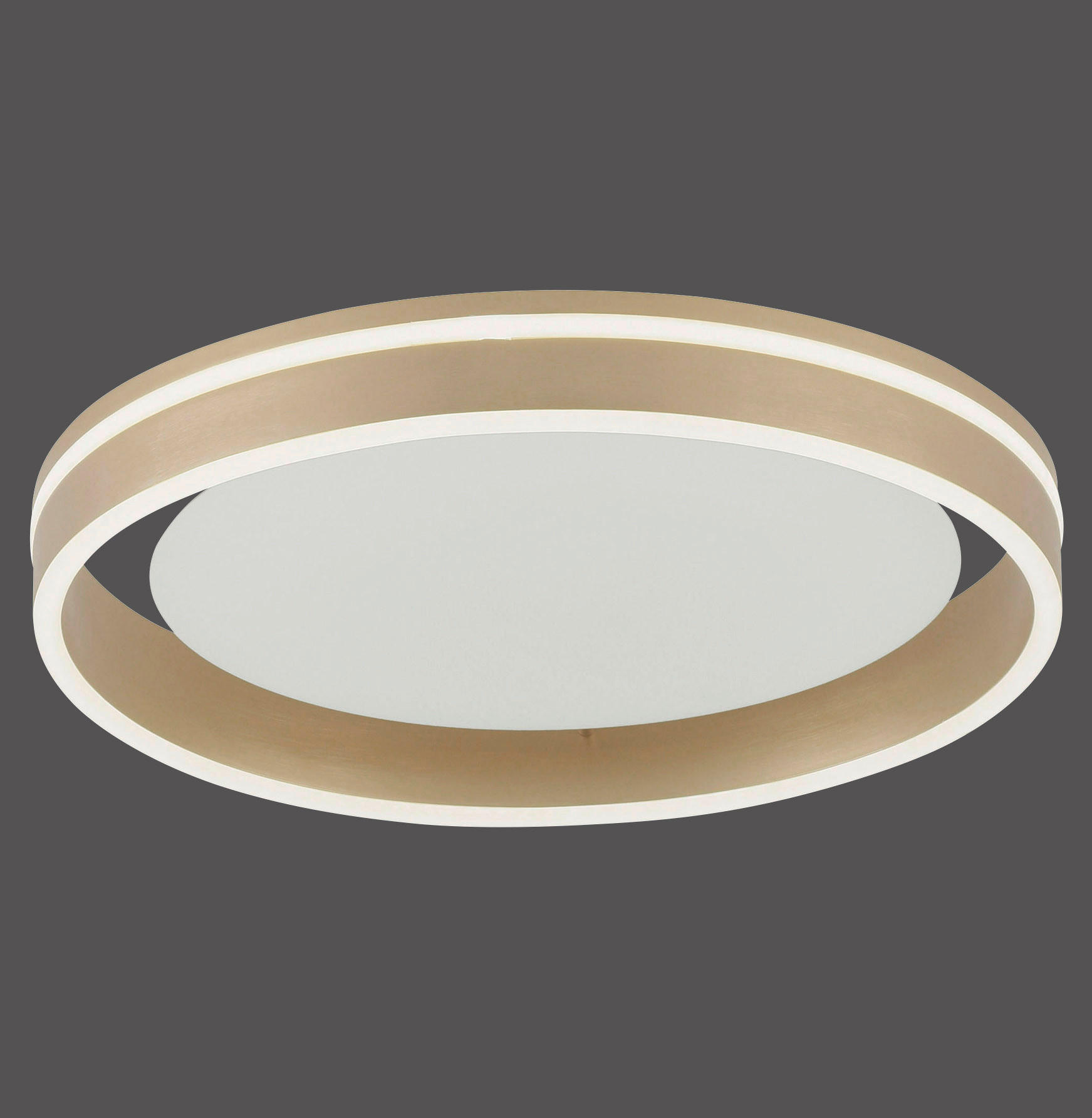 PLAFONIERĂ CU LED - alămiu, Konventionell, plastic/metal (40/40/8cm)