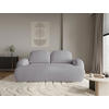 2-SITZER-SOFA Sevilla Plus in Bouclé Hellgrau  - Hellgrau/Schwarz, Design, Kunststoff/Textil (210/92/110cm) - MID.YOU