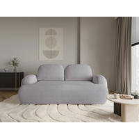 2-SITZER-SOFA Sevilla Plus in Bouclé Hellgrau  - Hellgrau/Schwarz, Design, Kunststoff/Textil (210/92/110cm) - MID.YOU