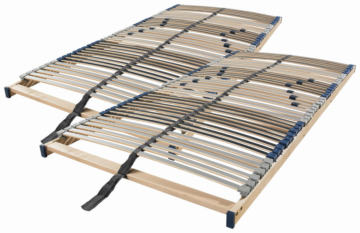 LATTENROSTSET 160/200 cm Mittelzone verstellbar, Birke  - Basics, Holz (160/200cm) - Sleeptex