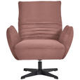 SESSEL in Teddystoff Altrosa  - Schwarz/Altrosa, Design, Textil/Metall (60/94/86cm) - Dieter Knoll