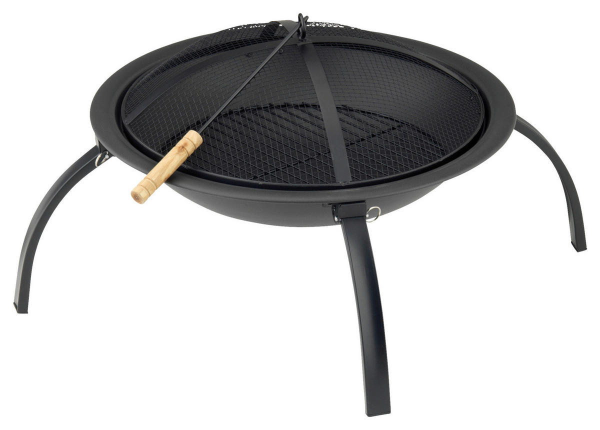 FEUERSCHALE  - Schwarz, KONVENTIONELL, Metall (58,5/40cm)