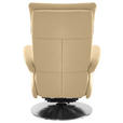 RELAXSESSEL in Leder Beige  - Edelstahlfarben/Beige, Design, Leder/Metall (78/112/85cm) - Cantus