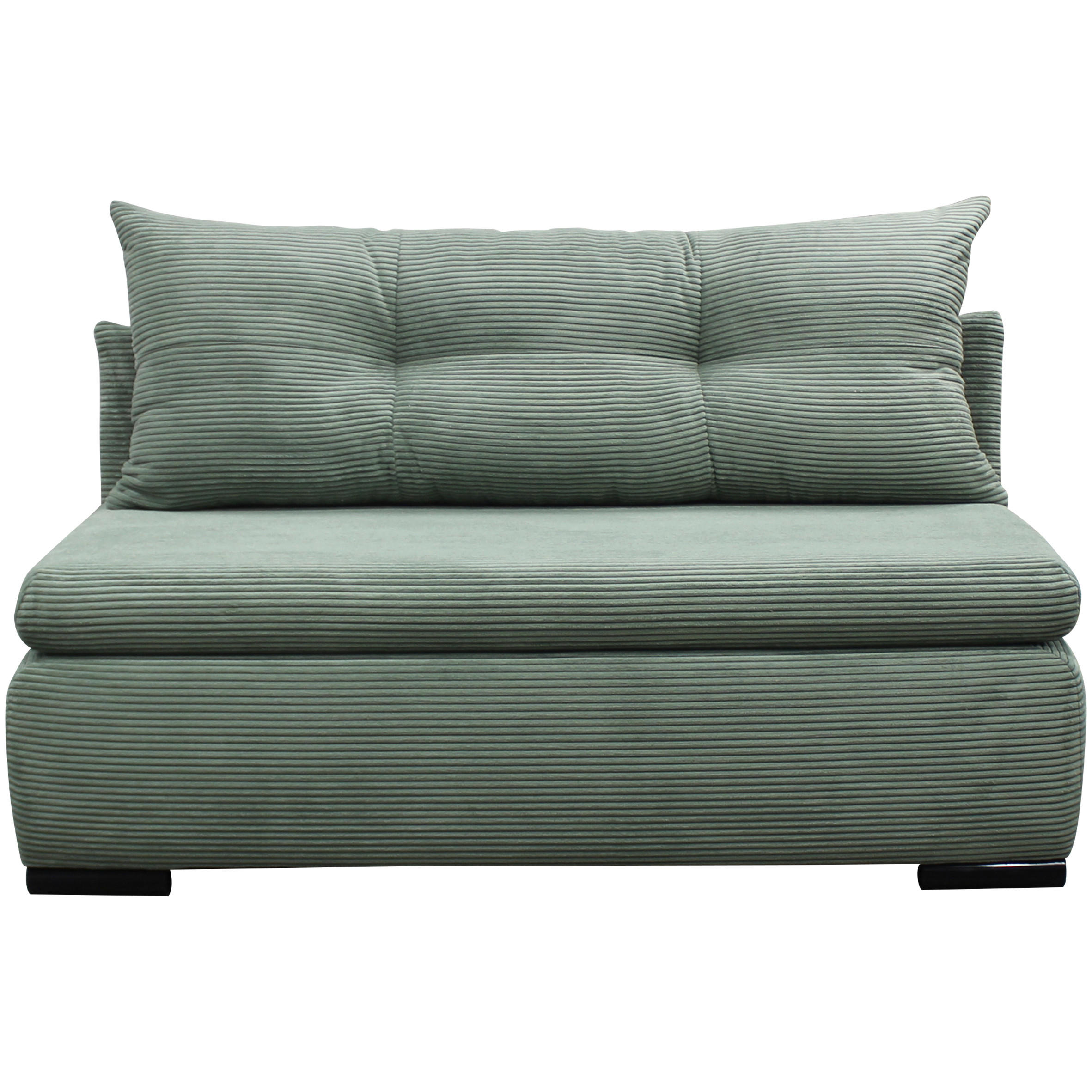 SCHLAFSOFA Cord Grün  - Schwarz/Grün, Design, Kunststoff/Textil (154/93/85cm) - MID.YOU
