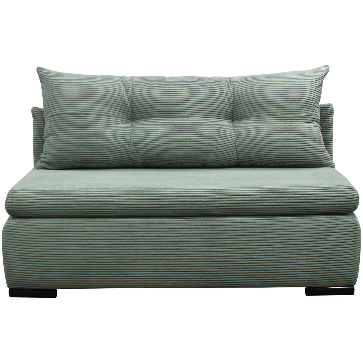 SCHLAFSOFA in Cord Grün  - Schwarz/Grün, Design, Kunststoff/Textil (154/93/85cm) - MID.YOU