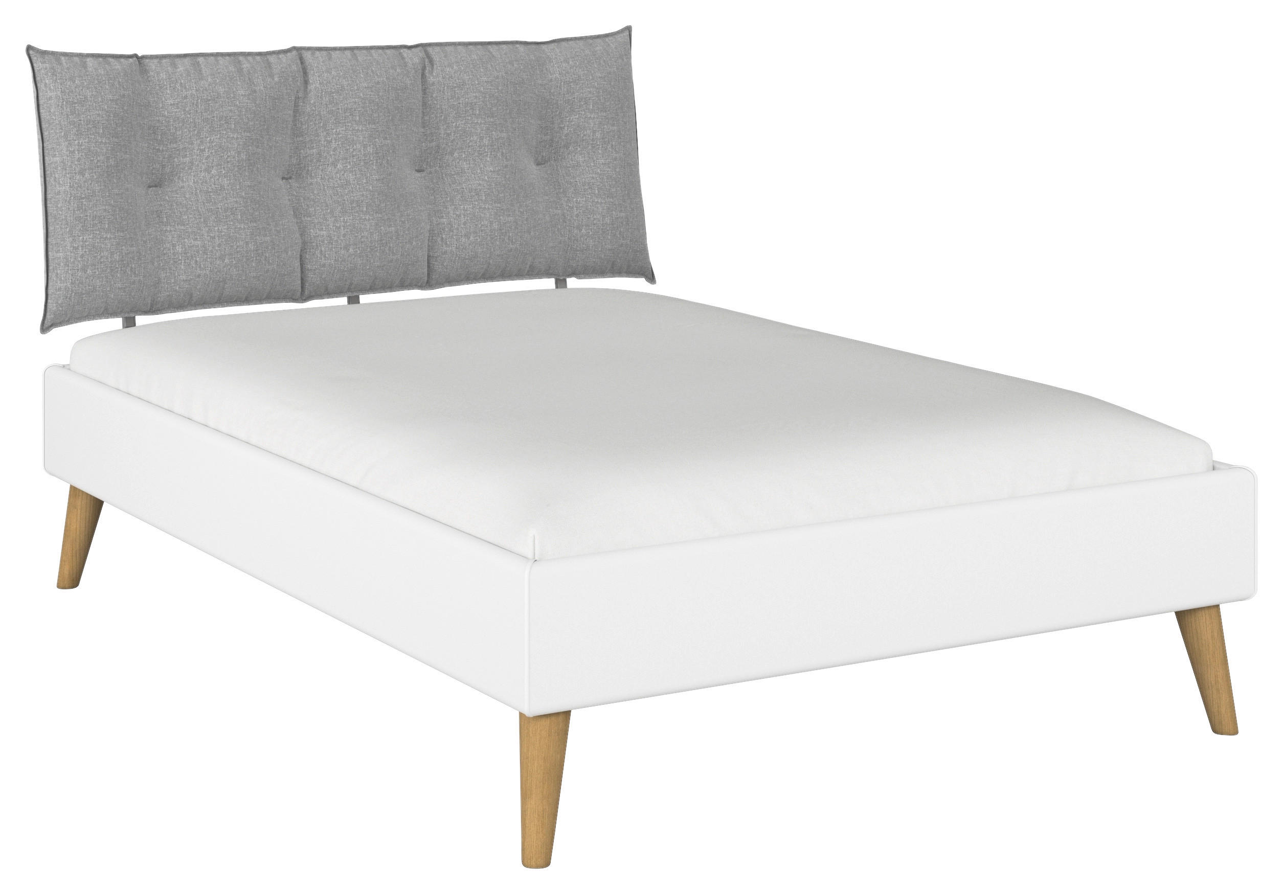 BETT 140/200 cm  in Weiß  - Wildeiche/Weiß, Design, Holz/Holzwerkstoff (140/200cm) - Carryhome