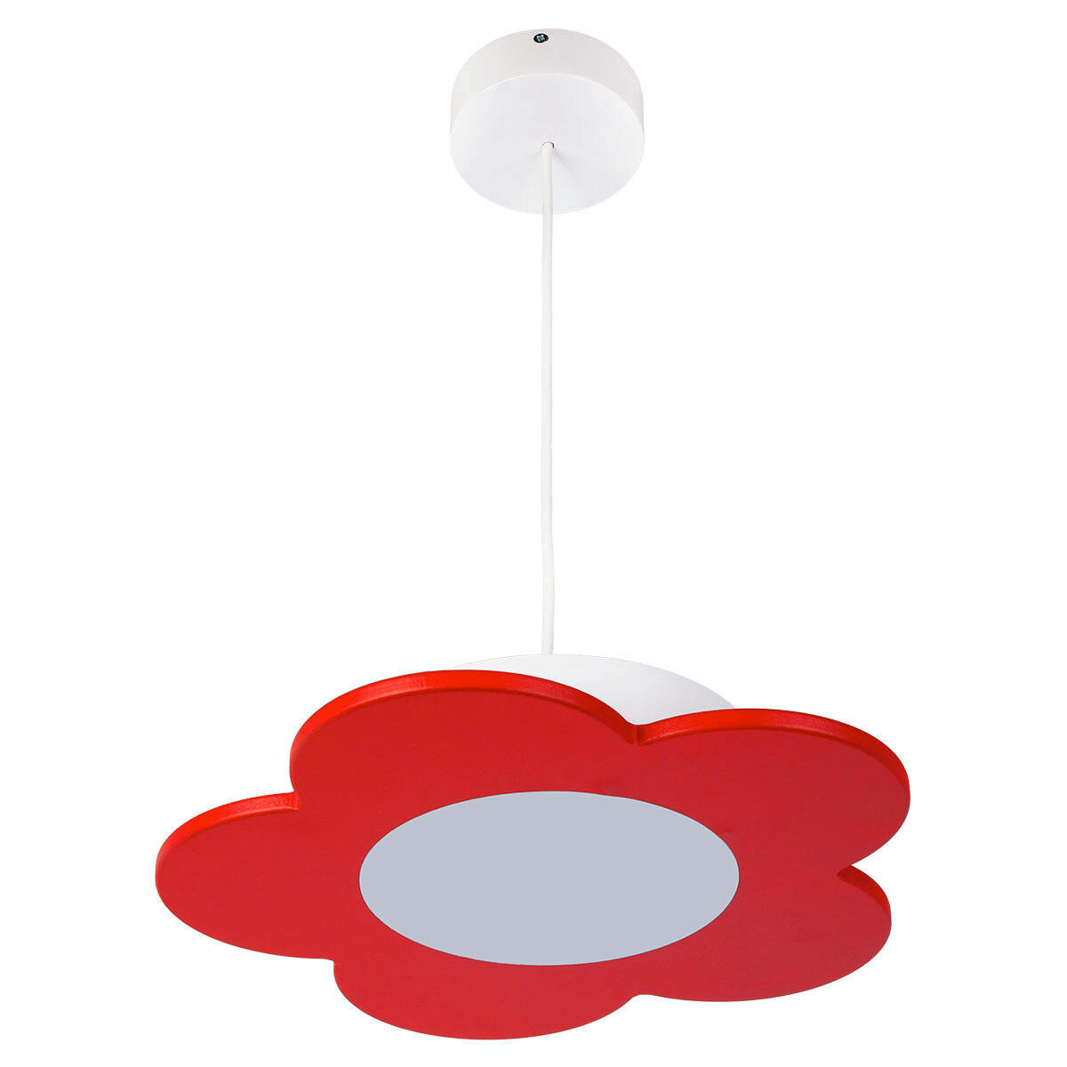 KINDERHÄNGELEUCHTE Fiore 33/70 cm   - Rot, Basics, Holzwerkstoff/Kunststoff (33/70cm)