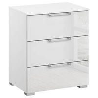 NACHTSCHRANK 50/61/42 cm  - Klar/Alufarben, Design, Glas/Holzwerkstoff (50/61/42cm) - Novel
