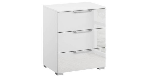 NACHTSCHRANK 50/61/42 cm - Klar/Alufarben, Design, Glas/Holzwerkstoff (50/61/42cm) - Novel