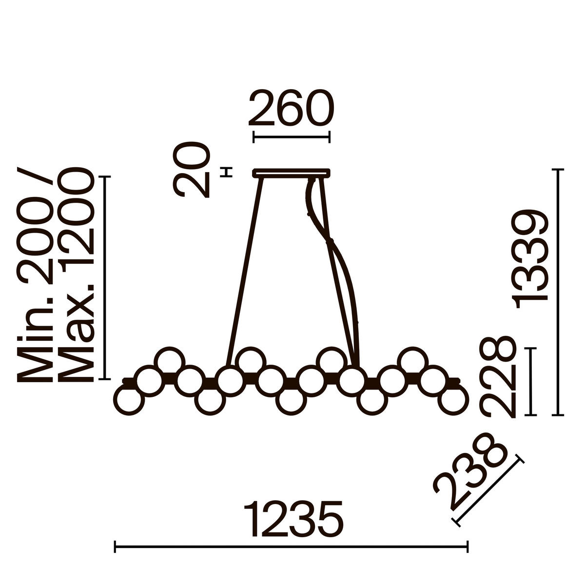 PENDELLEUCHTE 23,8/22,8/123,5 cm   - Chromfarben, Trend, Glas/Metall (23,8/22,8/123,5cm) - MAYTONI