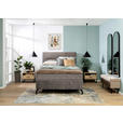 BOXSPRINGBETT 140/200 cm  in Hellbraun  - Hellbraun/Schwarz, Design, Textil/Metall (140/200cm) - Esposa