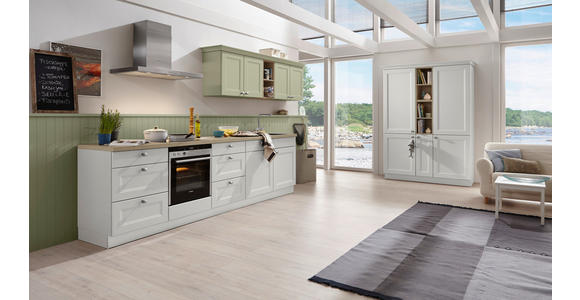 EINBAUKÜCHE - Eichefarben/Weiß, Design, Holzwerkstoff - Dieter Knoll