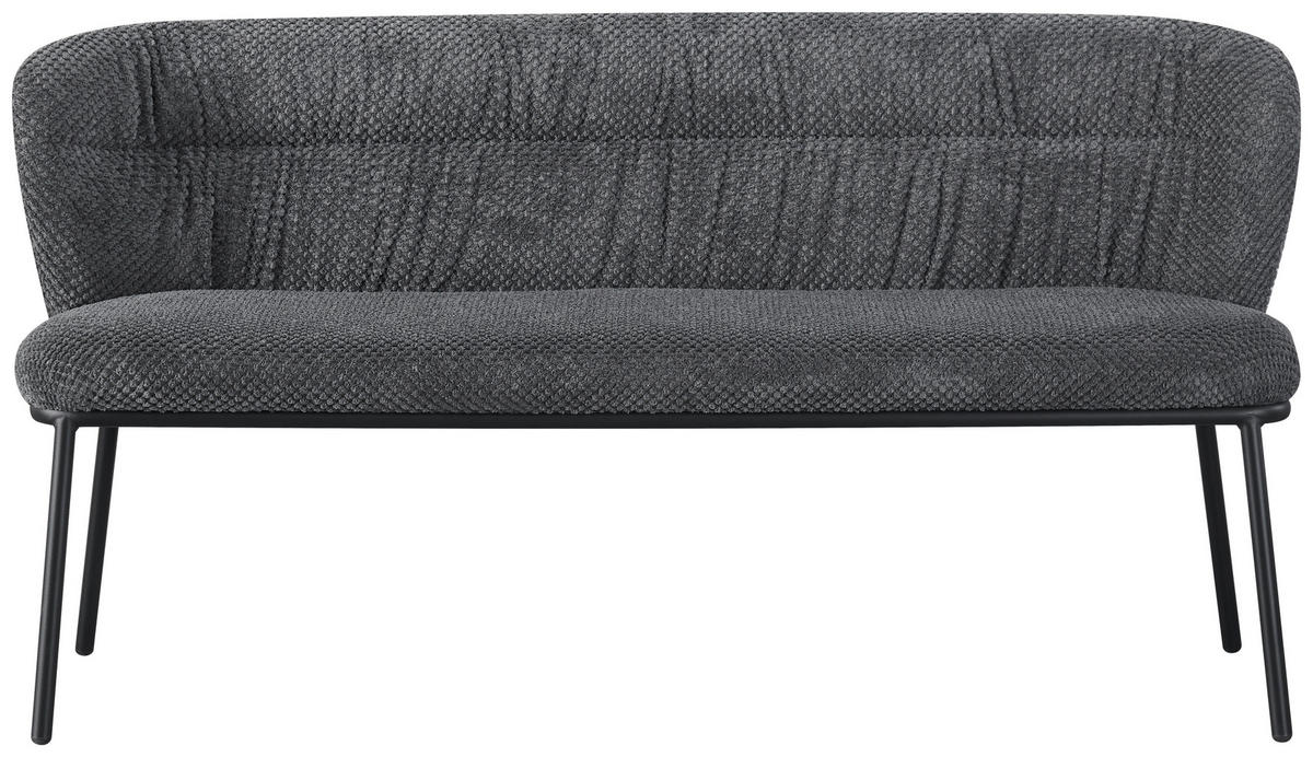 SEDACÍ LAVICE, antracitová, černá - černá/antracitová, Design, kov/textil (159/80,5/62,5cm) - Stylife