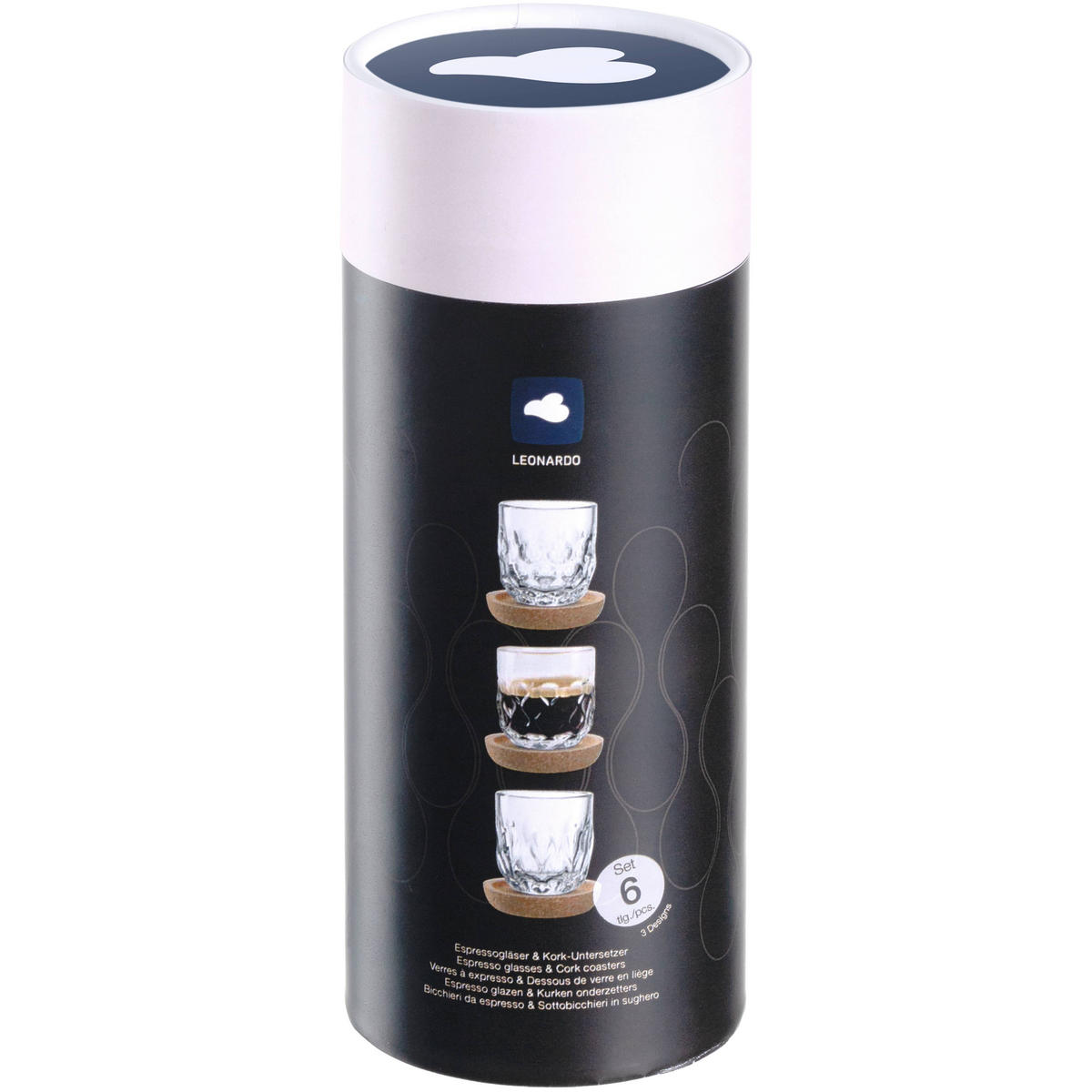 ESPRESSOGLÄSERSET Gocce 6-teilig  - Design, Glas (7,6/20,3/7,6cm) - Leonardo