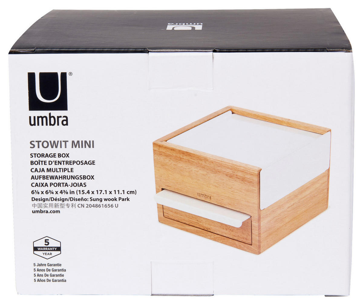SCHMUCKBOX - Naturfarben, Design, Holz/Metall (17/11,2/15,2cm) - Umbra