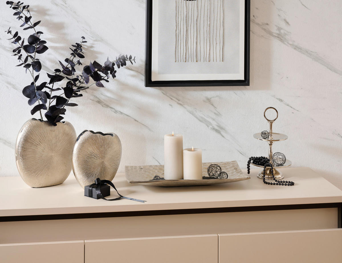 ETAGERE 2-stöckig - Silberfarben, Design, Metall (15,5/23cm) - Ambia Home