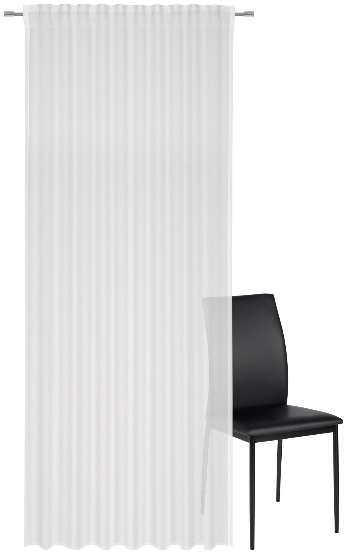 HOTOVÝ ZÁVĚS, průhledné, 140/245 cm - krémová, Basics, textil (140/245cm) - Esposa