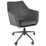 DREHSTUHL  in Velours Schwarz, Dunkelgrau  - Dunkelgrau/Schwarz, Design, Kunststoff/Textil (58/85-95/58cm) - Carryhome