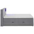 BOXSPRINGBETT 140/200 cm,  in Hellgrau  - Hellgrau/Schwarz, Design, Holz/Textil (140/200cm) - Xora