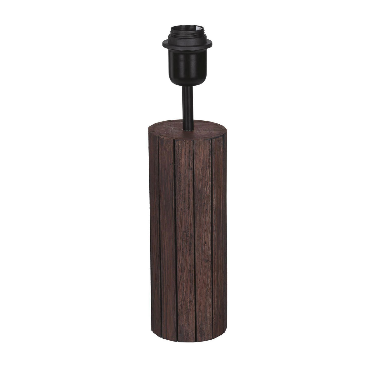 LEUCHTENFUß 8,5/35 cm   - Schwarz/Braun, Natur, Holz/Metall (8,5/35cm) - Eglo