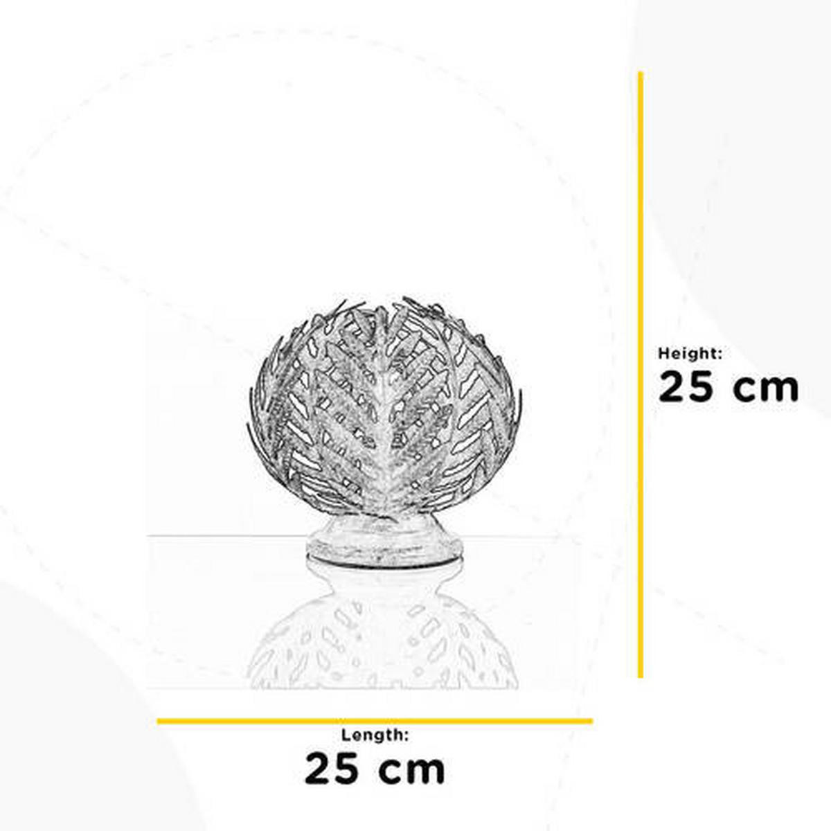 STOLNÁ LAMPA, E27, 25/25 cm  - biela, Natur, kov (25/25cm)