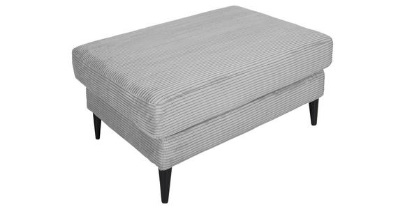 HOCKER Cord Hellgrau - Hellgrau/Schwarz, KONVENTIONELL, Holz/Textil (89/45/63cm) - Carryhome