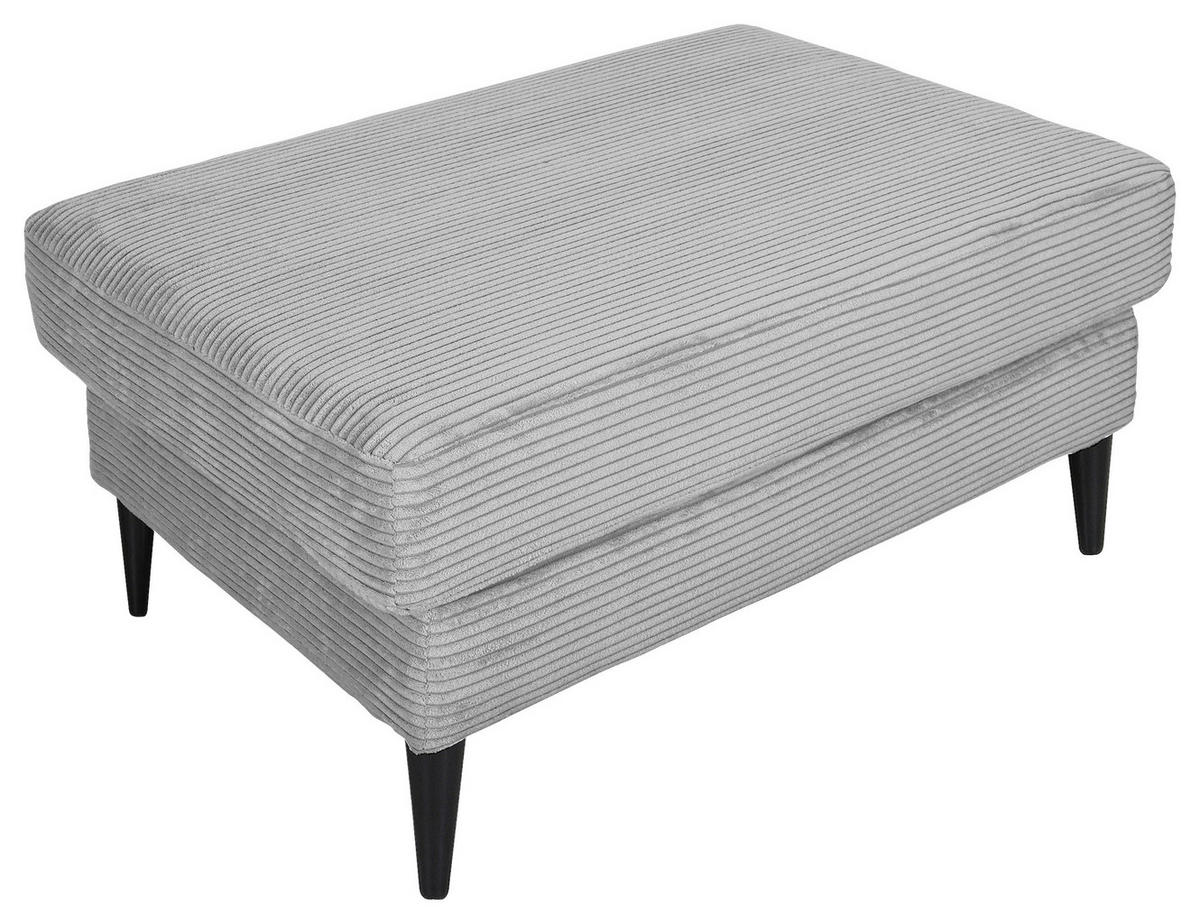 HOCKER in Textil Hellgrau  - Hellgrau/Schwarz, Konventionell, Holz/Textil (89/45/63cm) - Carryhome