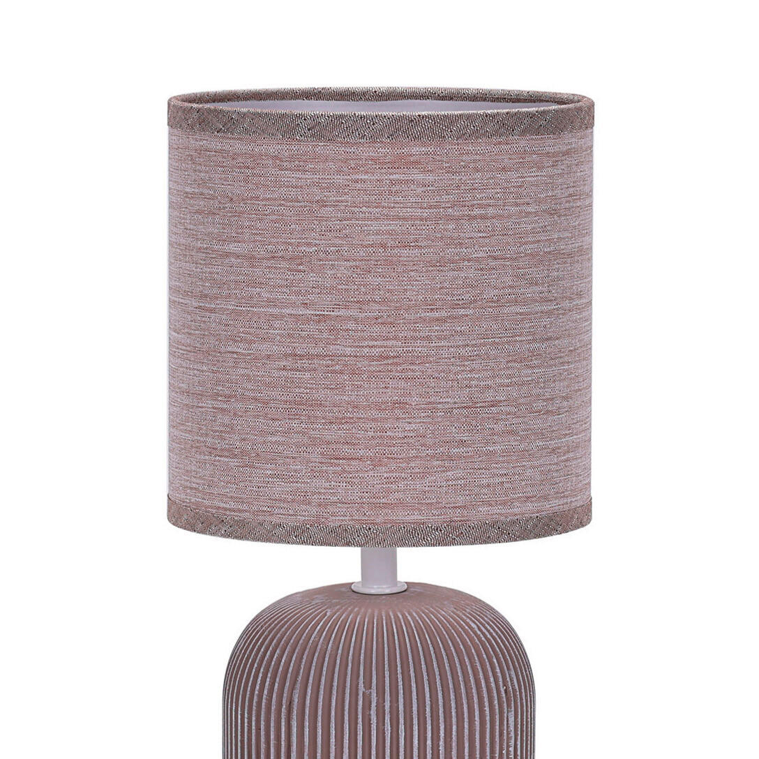 TISCHLEUCHTE 15/28 cm   - Braun, Design, Keramik/Textil (15/28cm)