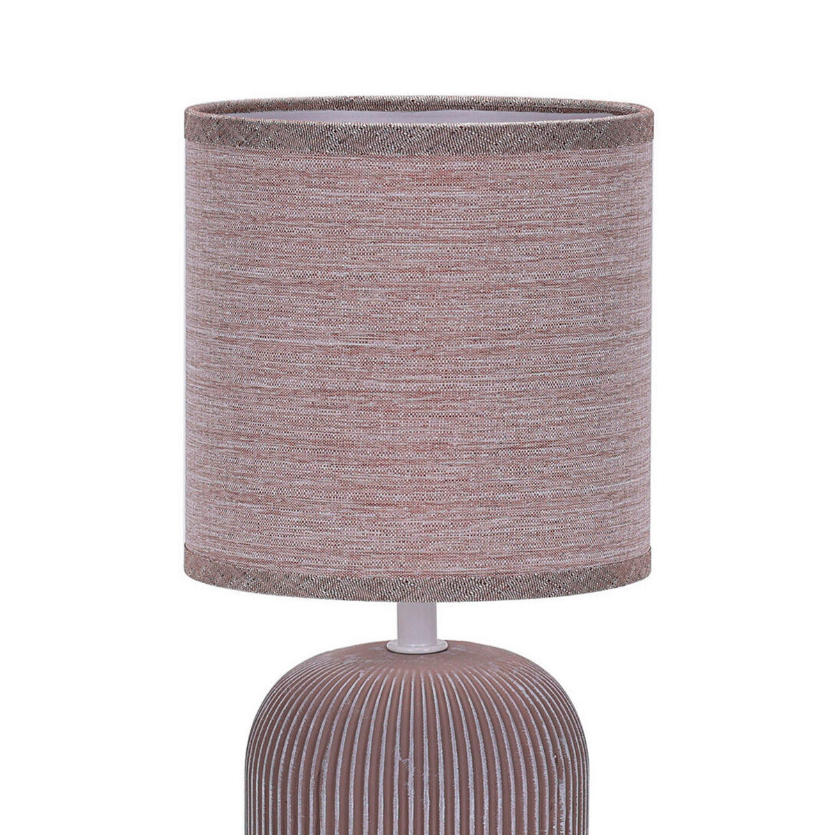 TISCHLEUCHTE 15/28 cm   - Braun, Design, Keramik/Textil (15/28cm)