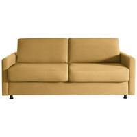 SCHLAFSOFA  in Flachgewebe Gelb  - Gelb/Schwarz, KONVENTIONELL, Textil/Metall (207/88/101cm) - Bali