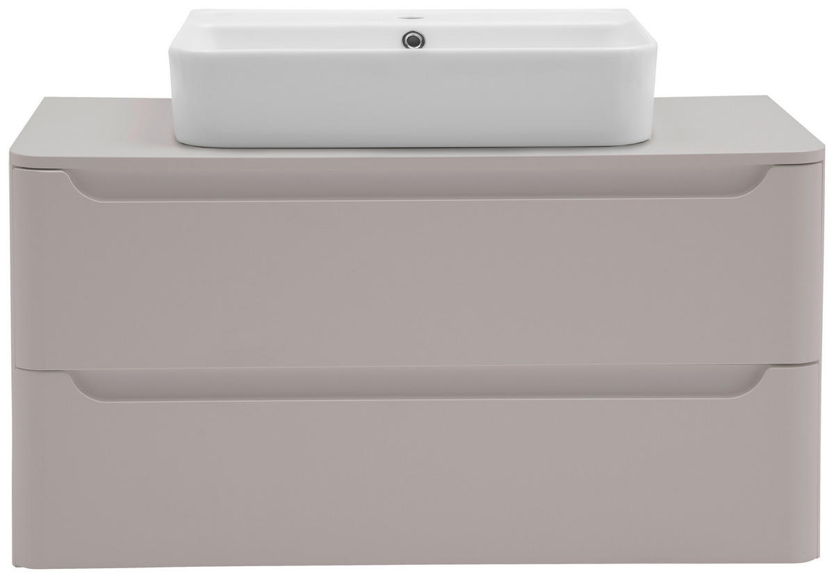 WASCHTISCHKOMBI 101 cm  - Kaschmir/Weiß, KONVENTIONELL, Keramik/Holzwerkstoff (101cm) - Xora