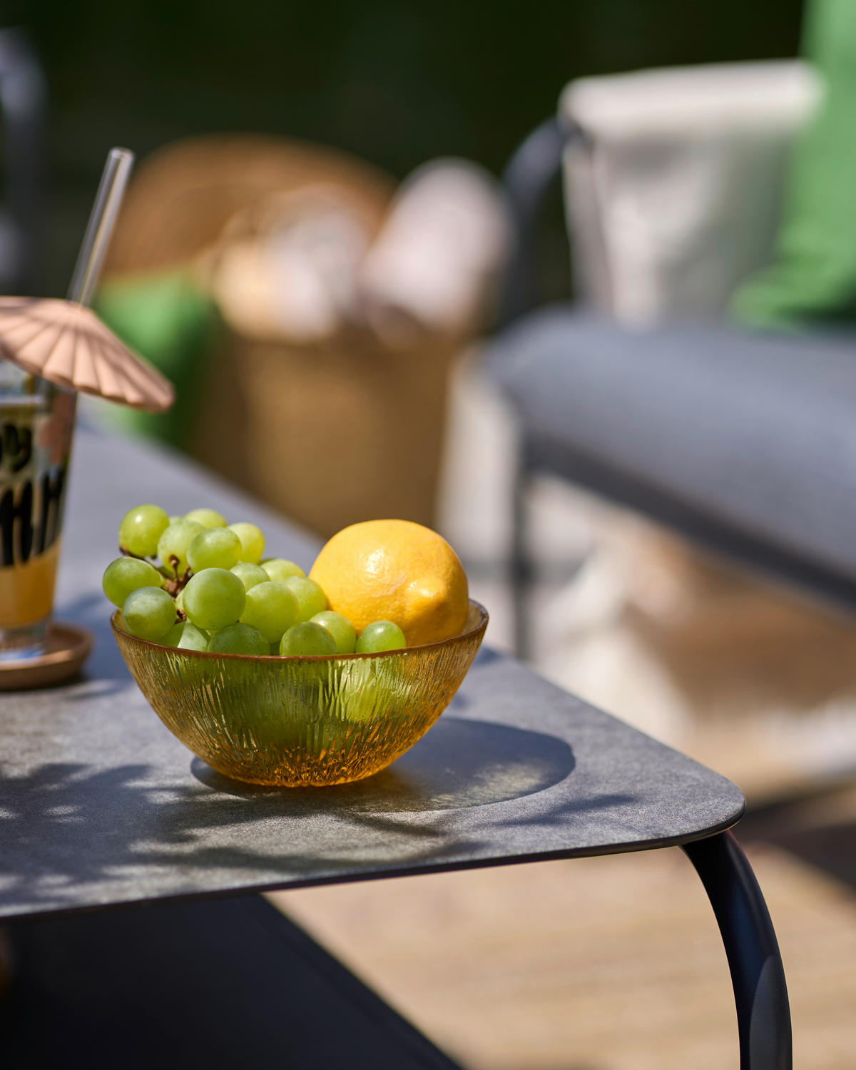UTESET  - grå/antracit, Design, metall/glas - Ambia Garden