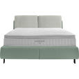 BOXSPRINGBETT 180/200 cm  in Hellgrau, Salbeigrün  - Salbeigrün/Hellgrau, Design, Textil/Metall (180/200cm) - Johann Jakob