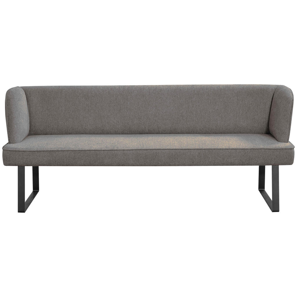 Thumbnail - Novel Sitzbank, Anthrazit, Schwarz, Metall, Textil, 4-Sitzer, 205x91x66 cm, Stoffauswahl, mit Rückenlehne, in verschiede...