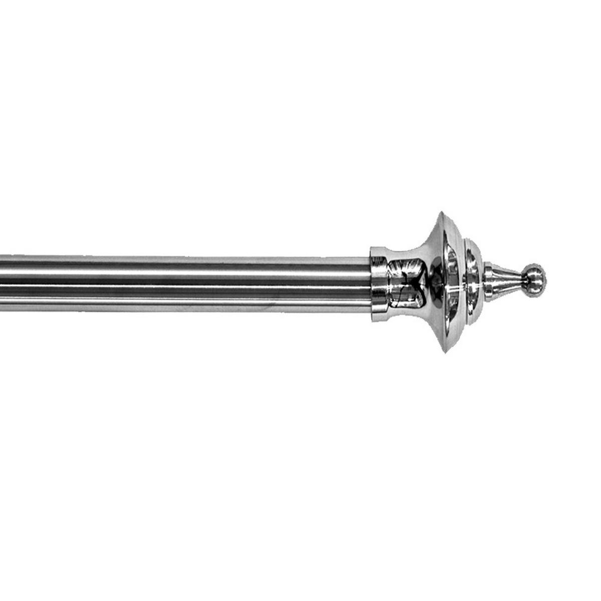 GARDINSTÅNGSET 120-210 cm  - aluminiumfärg, Basics, metall (120-210cm)