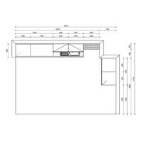 KÜCHENLEERBLOCK  270/120 cm  in Anthrazit, Eichefarben  - Chromfarben/Eichefarben, KONVENTIONELL, Holzwerkstoff/Metall (270/120cm) - Welnova