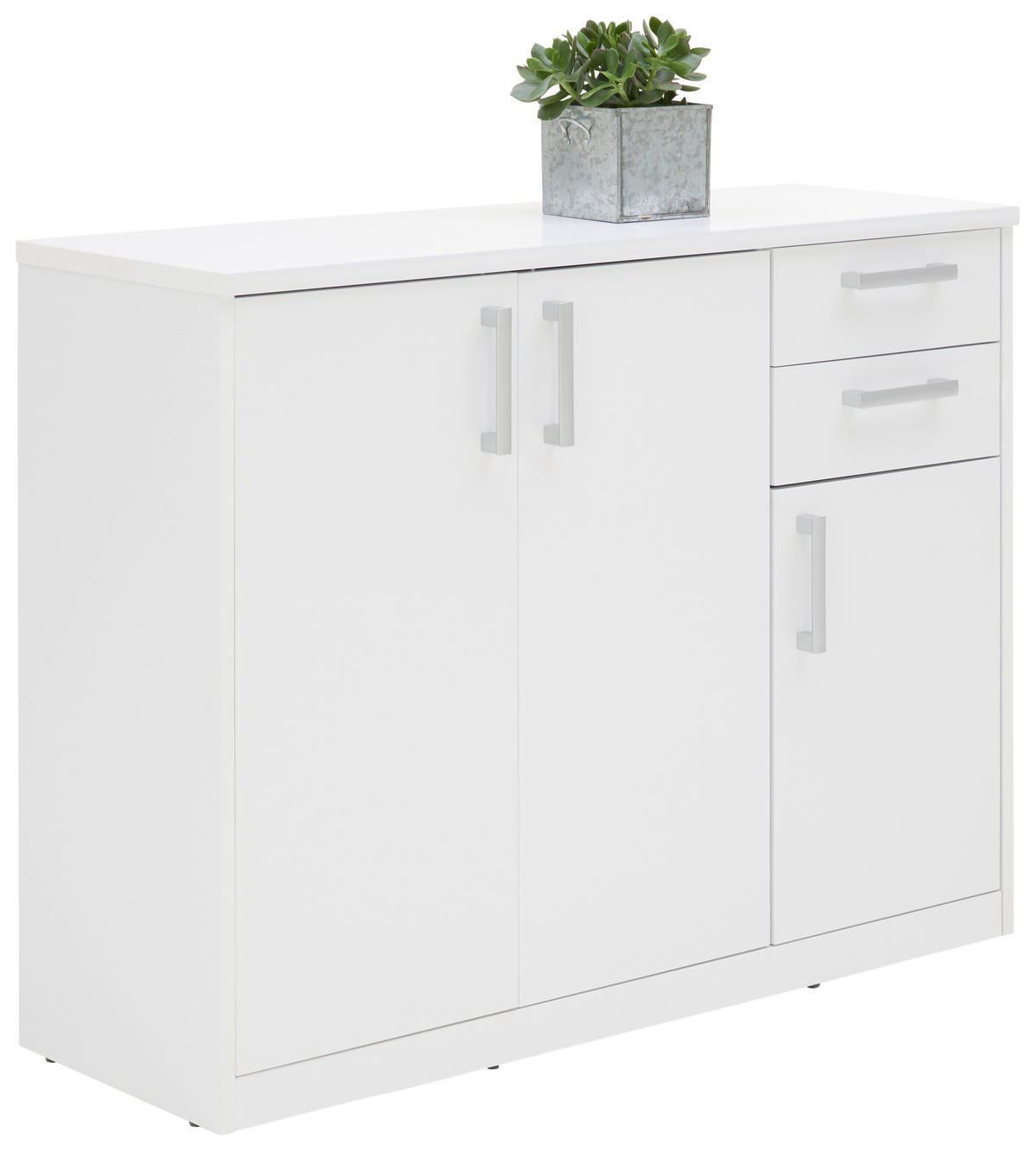 KOMMODE  in 106/84/36 cm  - Silberfarben/Schwarz, KONVENTIONELL, Holzwerkstoff/Kunststoff (106/84/36cm) - Xora