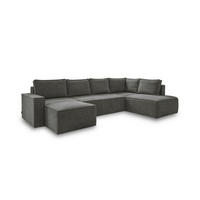 SJEDEĆA GARNITURA tekstil  tamno siva   - bijela/siva, Design, tekstil/plastika (156/322/194cm) - MID.YOU