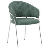 STOLICA  zelena, boja hroma       - boja hroma/zelena, metal/tekstil (57/80/55cm)