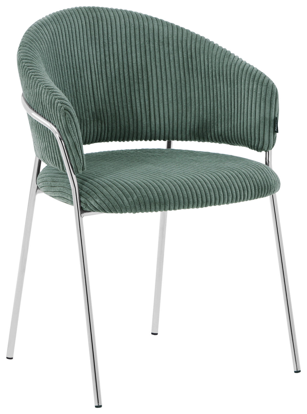 STOLICA  zelena, boja hroma       - boja hroma/zelena, metal/tekstil (57/80/55cm)