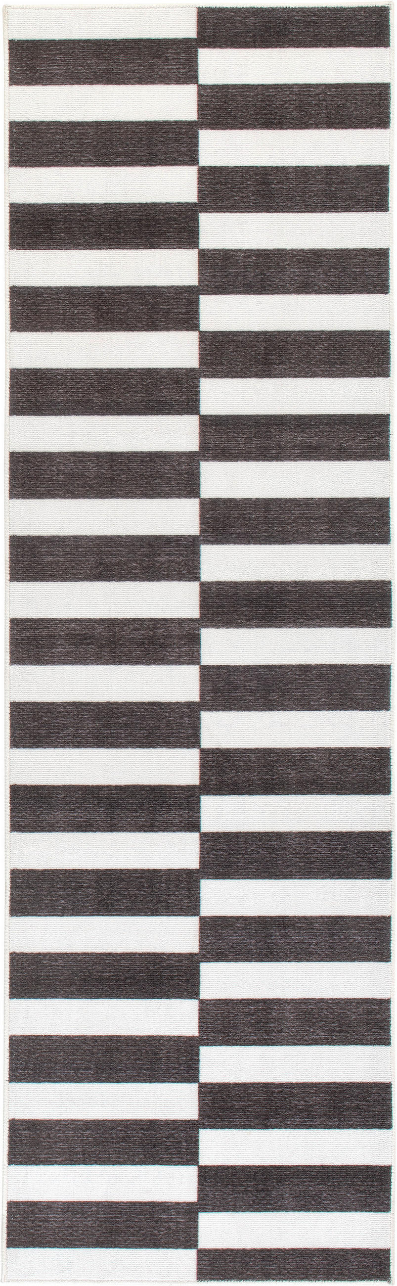 LÄUFER 80/250 cm MESIO STRIDER, waschbar  - Grauweiß/Schwarz, Design, Kunststoff/Textil (80/250cm) - Lindorug