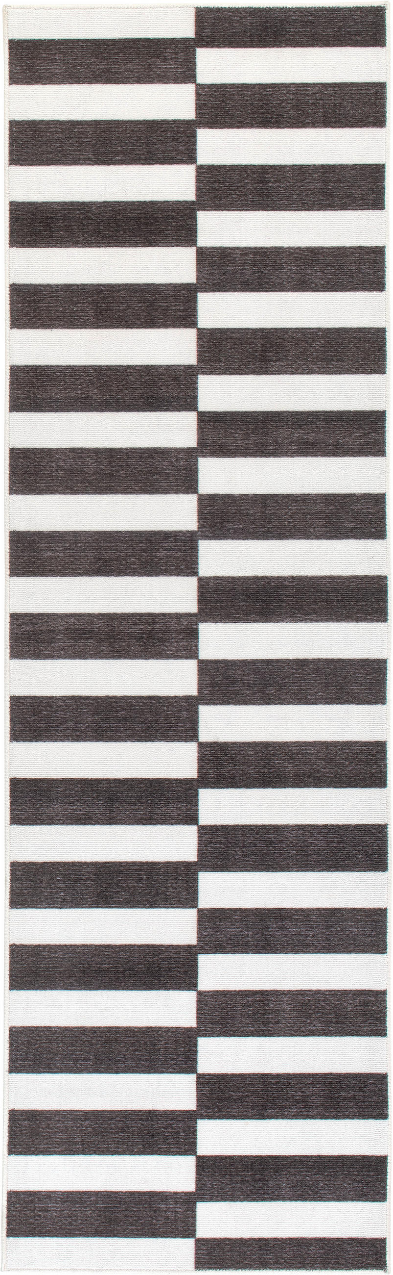 LÄUFER 80/250 cm MESIO STRIDER, waschbar  - Grauweiß/Schwarz, Design, Kunststoff/Textil (80/250cm) - Lindorug