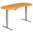 SCHREIBTISCH - Silberfarben/Buchefarben, KONVENTIONELL, Holzwerkstoff/Metall (200/63,5-128,5/100cm) SCHREIBTISCH - Silberfarben/Buchefarben, KONVENTIONELL, Holzwerkstoff/Metall (200/63,5-128,5/100cm)