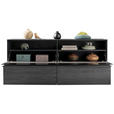 SIDEBOARD  in 190/80/44 cm  - Anthrazit/Schwarz, Design, Glas/Holz (190/80/44cm) - Johann Jakob