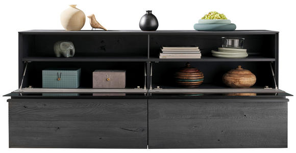 SIDEBOARD Anthrazit 190/80/44 cm - Anthrazit/Schwarz, Design, Glas/Holz (190/80/44cm) - Johann Jakob