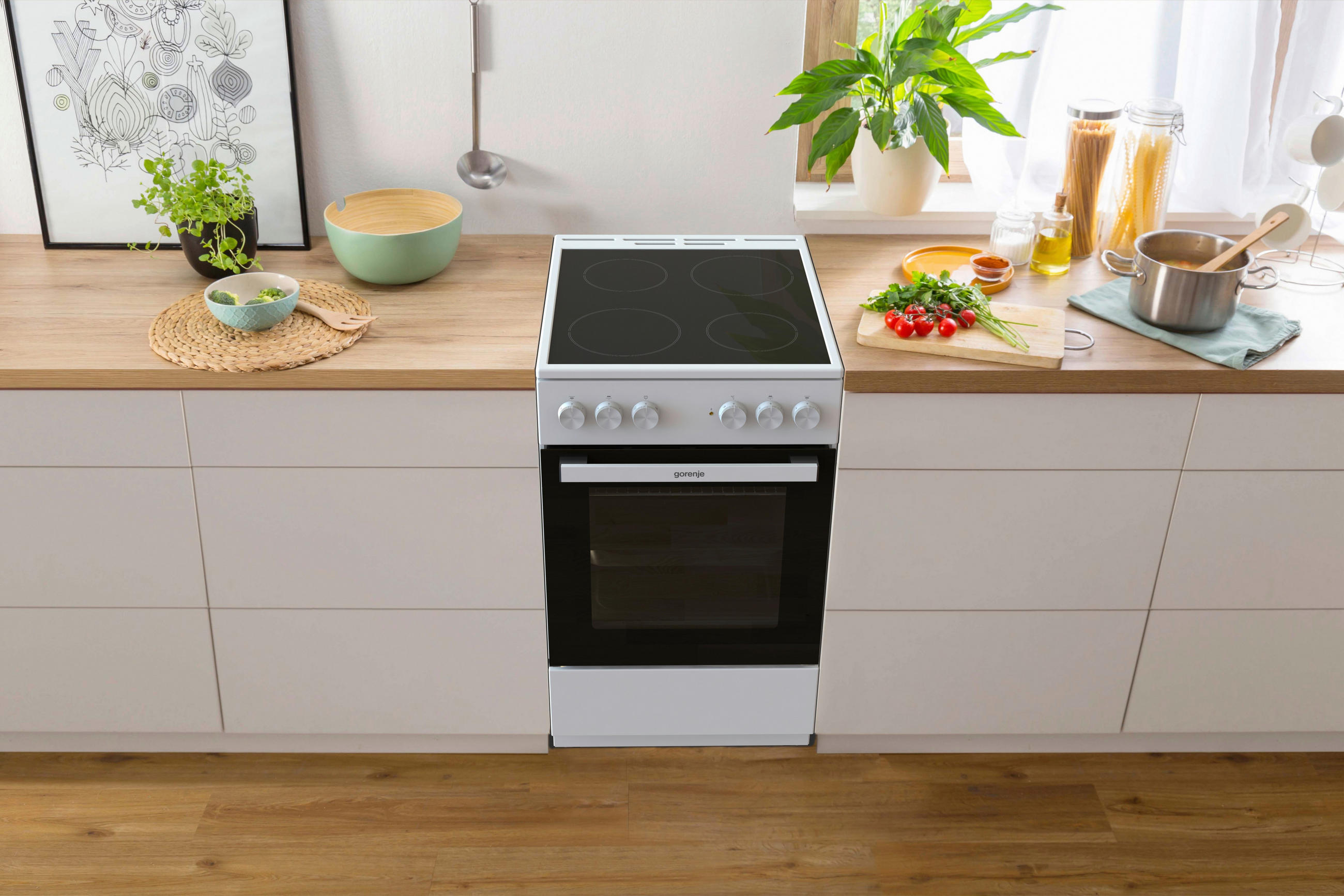 HERD GEC5A21WG  - Weiß, Basics, Glas/Metall (50/85/59,4cm) - Gorenje
