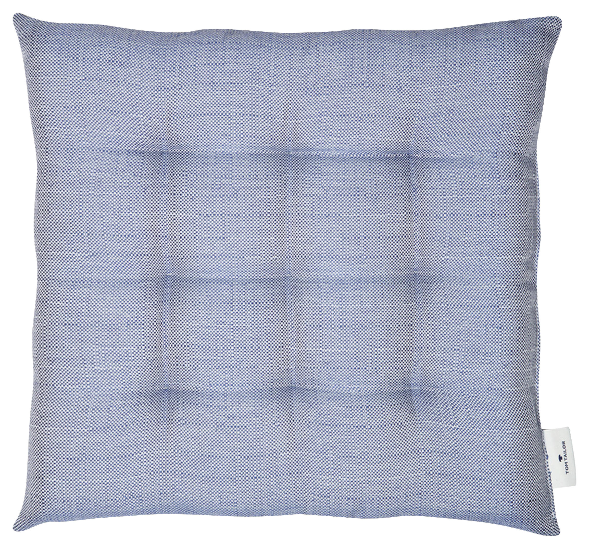 SITTKUDDE  40/40 cm   - beige/blå, Klassisk, textil (40/40cm) - Tom Tailor