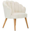 SESSEL Samt Creme, Ecru    - Ecru/Creme, Design, Holz/Textil (67/80/65cm) - MID.YOU